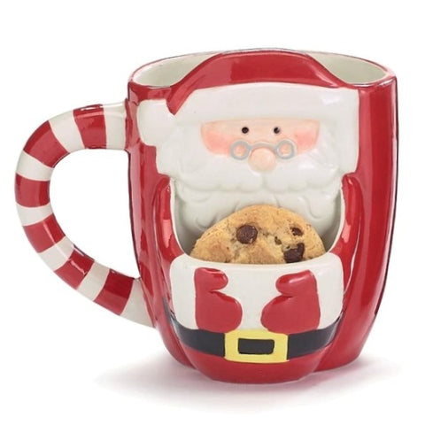 Picture of Santa with Pouch for Cookie 19 oz. Ceramic Mug