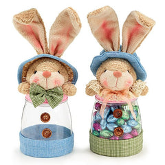 Set of 2 Easter Bunny Candy Jars
