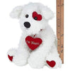 Smootchie Poochie White Plush Stuffed Animal Puppy Dog with Hearts
