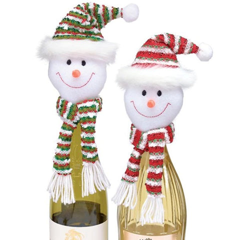 Picture of Snowman Head Bottle Toppers - 2 pc Set