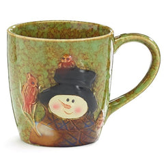 Snowman Holiday Winter 18 oz. Porcelain Coffee Mug - 4 Pack