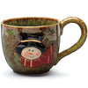 Snowman Holiday Winter 30 oz. Porcelain Soup Mugs - 4 Pack