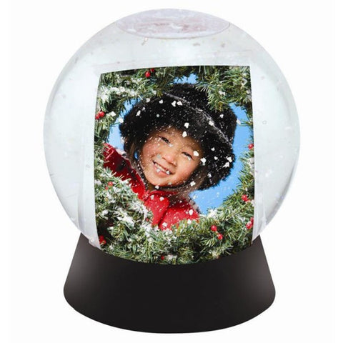Picture of Sphere Photo Snow Globes with Black Base - 6 Pack