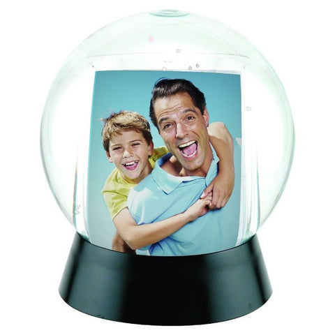Picture of Sphere Photo Snow Globe with Black Base