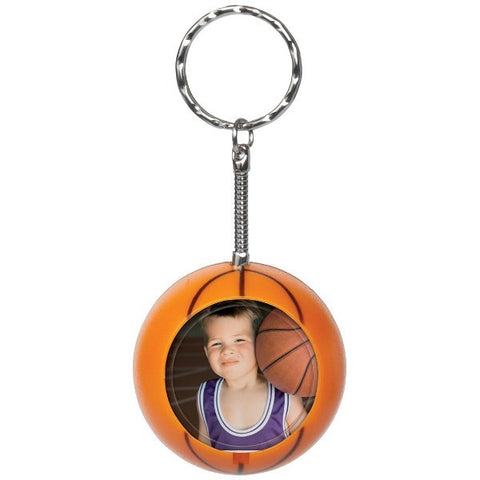 Picture of Basketball Photo Snap-in Keychains - 12 Pack