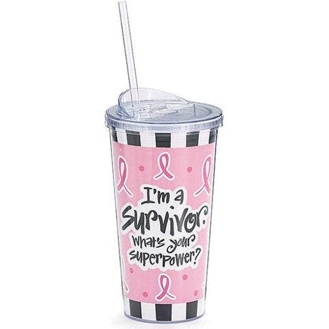Picture of Survivor Superpower 20 oz. Acrylic Travel Cup with Straw - 6 Pack