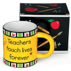 Teachers Touch Lives Stoneware Mugs - 4 Pack