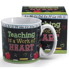 Teaching/Heart 13 oz. Ceramic Mugs - 6 Pack