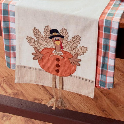 Picture of Turkey Table Runner with Dangling Legs