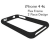 Switchable Hardshell Flex-frame Case for iPhone 4/4s Cell Phone