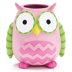 WHO'S CUTEST GIRL Pink Owl Resin Vase/Planter - 3 Pack