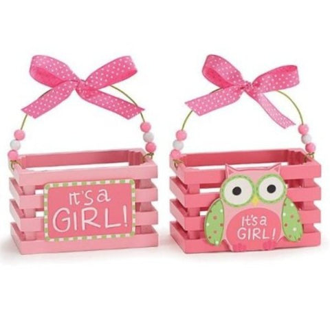 Picture of WHO'S CUTEST GIRL Pink Wood Crate Set - Pack of 3 Sets