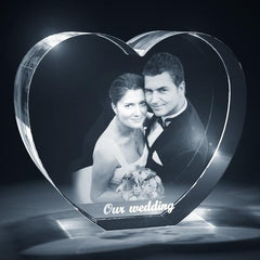 Heart Shaped 3D Photo Crystal