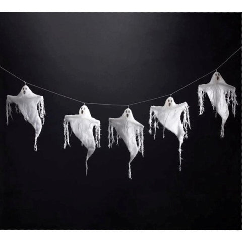 Picture of White Gauze Ghosts Garland Wall Hanging