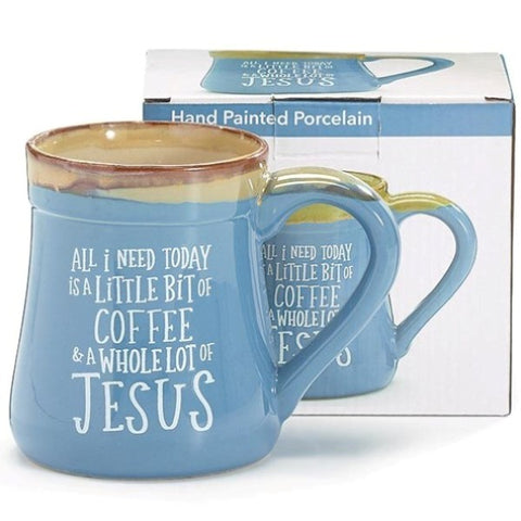 Whole Lot of Jesus 18 oz. Blue Coffee Mug · Ellisi Gifts