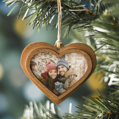 Picture of Wood Heart DIY Photo Ornament - 10 Pack