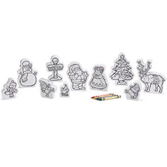 Wooden Color Me Christmas Characters 10 Piece Sets - Pack of 3 Sets