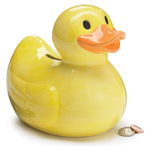 Picture of Yellow Duck Ceramic Piggy Bank