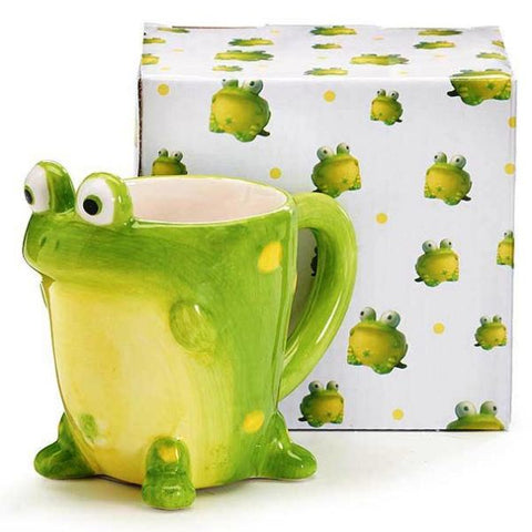 Cute Frog Coffee Mug, Ceramic Mug With 3d Animal